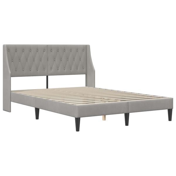 vidaXL Estrutura da Cama Cinzento-claro 140 x 190 cm Veludo