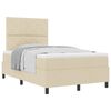 vidaXL Cama Box com cabeceira Creme 120 x 200 cm tecido