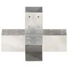vidaXL Bases para poste em forma de X 4 pcs 71x71 mm metal galvanizado