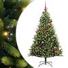 vidaXL &Aacute;rvore de Natal Artificial Articulada 300 LEDs Verde 180 cm