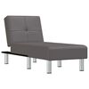 vidaXL Chaise longue couro artificial cinzento