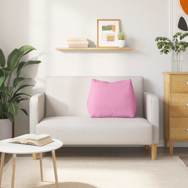 vidaXL Travesseiro para Costas Rosa 60 x 20 x 50 cm tecido