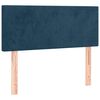 vidaXL Cabeceira de cama veludo 100x5x78/88 cm azul-escuro