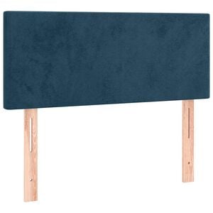 vidaXL Cabeceira de cama veludo 100x5x78/88 cm azul-escuro
