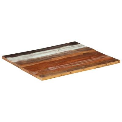 vidaXL Tampo de mesa 80x70x(2,5-2,7) cm madeira recuperada maciça