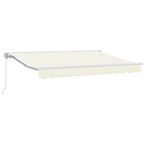 vidaXL Toldo Retr&aacute;til Manual Creme 300 x 200 cm Poli&eacute;ster e Metal