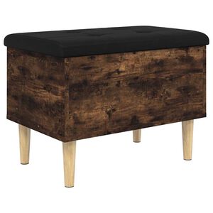 vidaXL Banco de arruma&ccedil;&atilde;o 62x42x46cm derivados madeira carvalho fumado