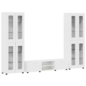 vidaXL Conjunto de m&oacute;vel de TV com gaveta FLORIN Branco Brilhante