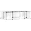vidaXL Gaiola p/ animais de 20 pain&eacute;is c/ porta 35x35 cm a&ccedil;o preto