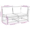 vidaXL 2 pcs conjunto lounge de jardim c/ almofad&otilde;es ac&aacute;cia maci&ccedil;a