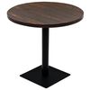 vidaXL Mesa bistr&ocirc; em MDF e a&ccedil;o redonda 80x75 cm cinzento escuro