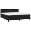 vidaXL Cama box spring c/ colch&atilde;o/LED 180x200 cm veludo preto