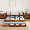 vidaXL Estrado de cama com arruma&ccedil;&atilde;o com gaveta Madeira Antiga 140 cm