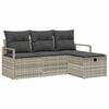 vidaXL Conjunto de Sof&aacute;s 4 unid. 4-N&uacute;mero de lugares Cinzento-claro