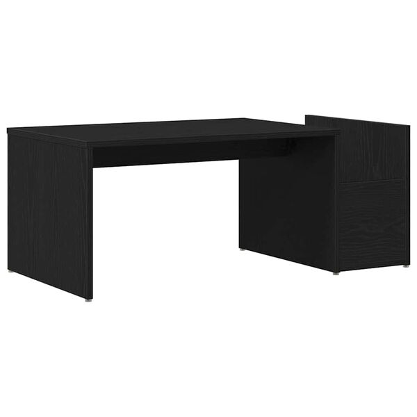 vidaXL Mesa de centro Carvalho Preto 90 x 45 x 35 cm