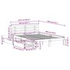 vidaXL Estrutura cama c/ gavetas 140x190 cm pinho maci&ccedil;o castanho-mel