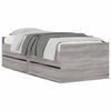 vidaXL Estrutura de cama com gavetas 100x200 cm cinzento sonoma