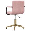 vidaXL Cadeira de jantar girat&oacute;rias 4 pcs veludo rosa