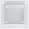 vidaXL Bases de poste quadradas 12 pcs prata 121x121mm aço galvanizado