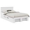 vidaXL Estrutura da Cama Branco 137 x 203 cm Derivados de Madeira