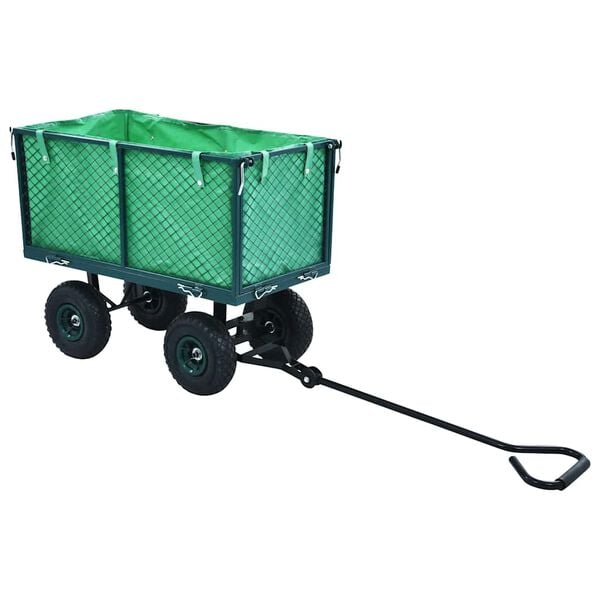 vidaXL Carrinho de m&atilde;o para jardim 350 kg verde