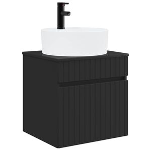 vidaXL Vanidade de Pia de Parede Preto 49 x 44,5 x 65 cm