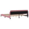 vidaXL Estrutura de cama Dover 200x200 cm veludo rosa
