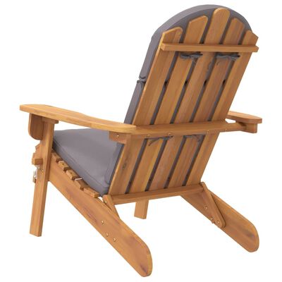 vidaXL Cadeira de jardim Adirondack com almofadões acácia maciça