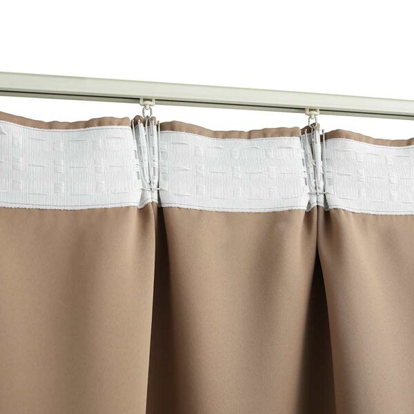 vidaXL Cortinas blackout c/ganchos 2pcs 140x225cm cinzento-acastanhado