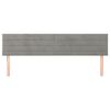 vidaXL Cabeceiras cinzento-claro 200x5x78/88 cm veludo