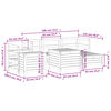 vidaXL 7 pcs conjunto sof&aacute;s jardim madeira de pinho impregnada