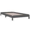 vidaXL Cama empilhável 75x190 cm madeira de pinho maciça cinzento