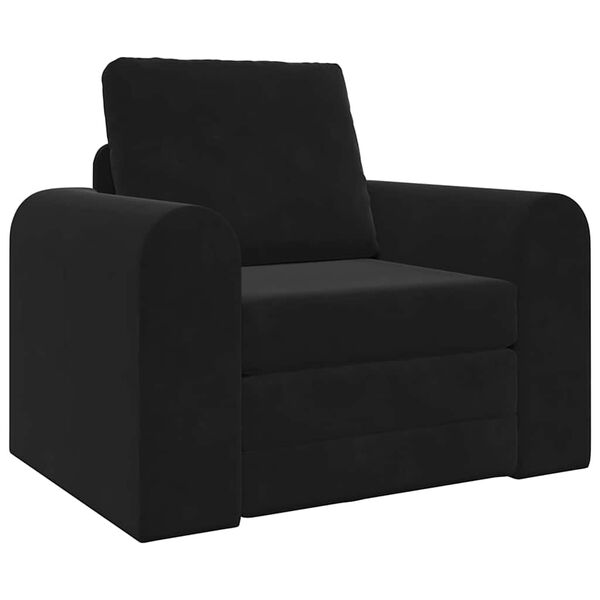 vidaXL Sof&aacute;-Cama Preto 98 x 71 x 83 cm Veludo