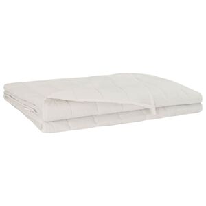 vidaXL Cobertor Pesado Branco 152 x 203 cm 7 kg 100% Algod&atilde;o 205T