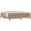 vidaXL Estrutura da Cama com colch&atilde;o Cappuccino 200 x 200 cm tecido