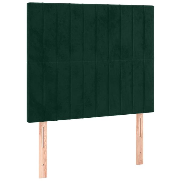 vidaXL Cabeceira Verde Escuro 80x5x118/128 cm Veludo