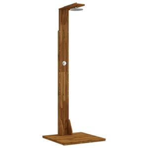 vidaXL Chuveiro Externo 219 cm Madeira Ac&aacute;cia Maci&ccedil;a e A&ccedil;o Inoxid&aacute;vel