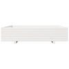 vidaXL Vaso/floreira de jardim 110x110x26,5 cm pinho maci&ccedil;o branco