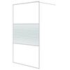 vidaXL Divis&oacute;ria de chuveiro branco 115x195 cm vidro ESG transparente