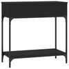 vidaXL Mesa consola 75x34,5x75 cm derivados de madeira preto
