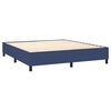 vidaXL Cama box spring c/ colch&atilde;o e LED 160x200 cm tecido azul