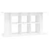 vidaXL Suporte de aqu&aacute;rio 120x40x60 cm deriv. madeira branco brilhante