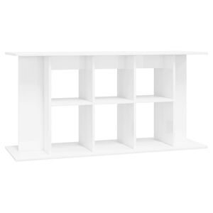 vidaXL Suporte de aqu&aacute;rio 120x40x60 cm deriv. madeira branco brilhante