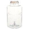 vidaXL Dispensador de &aacute;gua XXL com torneira transparente 8 L vidro