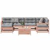 vidaXL 7 pcs conj. lounge jardim com almofadões madeira douglas maciça