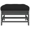 vidaXL Apoios de p&eacute;s p/ jardim c/ almofad&otilde;es 2 pcs pinho maci&ccedil;o cinza