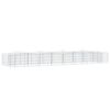 vidaXL Canteiro elevado gabi&atilde;o arqueado 400x100x50cm ferro galvanizado