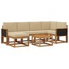 vidaXL Conjunto de Sof&aacute;s para Exterior 7 unid. Natural e Bege