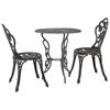 vidaXL 3 pcs conjunto bistr&ocirc; alum&iacute;nio fundido