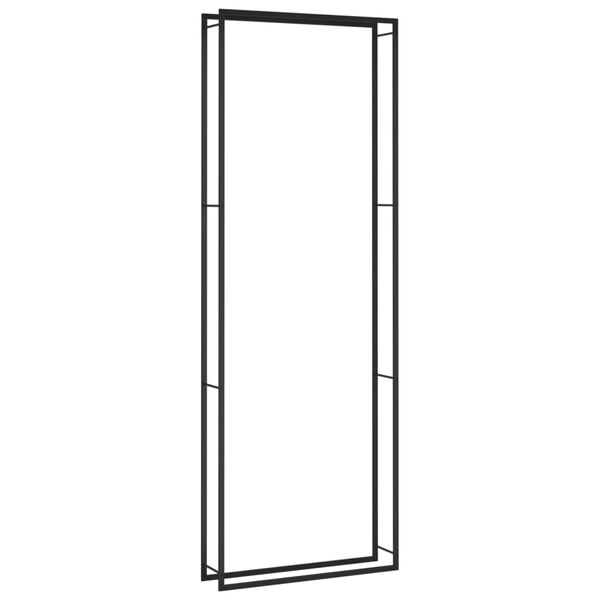 vidaXL Suporte para lenha 110x28x312 cm aço preto mate